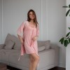 WEB_IMG_5417 Комплект нічна сорочка і халат пудровий з мереживом Ajur