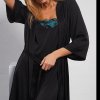 WEB_3296 Комплект сорочка і халат Allure чорний