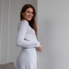 WEB_IMG_5374 Піжама лонгслів та штани меланж сірий з бавовни